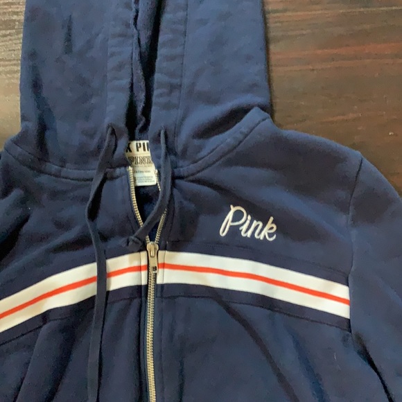 Size large Pink hoodie with zipper - Picture 2 of 3